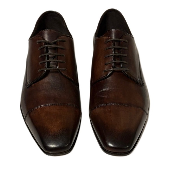 Mercanti Fiorentini Dark Brown Leather Oxfords main image 6